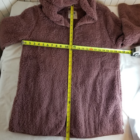 PINK Victoria's Secret Sherpa Teddy Hoodie Cardigan Jacket Medium / Large New - Picture 16 of 16